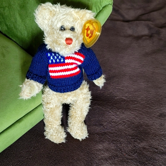 Ty Other - Ty Attic Treasures Collection Vintage Beanie Baby Brown Bear Named Grant 14" NWT
